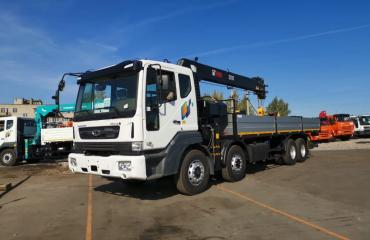 DAEWOO Novus CR9CS 8х4 бортвой с КМУ HIAB 270